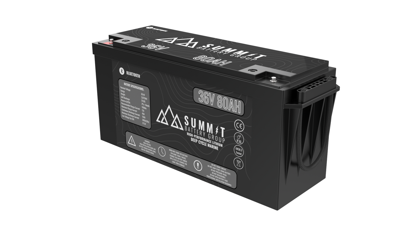 Summit Battery 36V 80AH Dual Purpose Marine Lithium Battery Kit