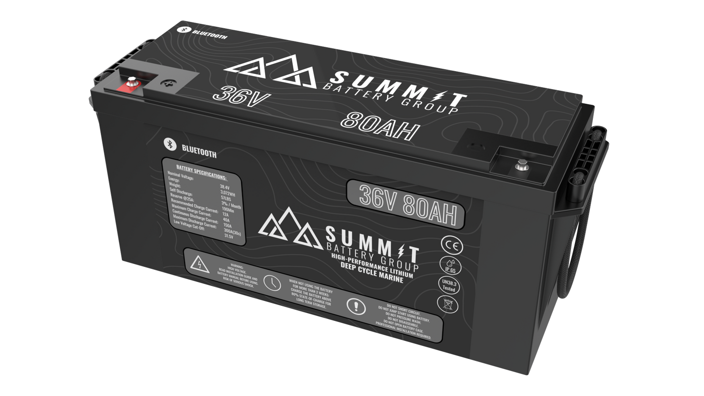 Summit Battery 36V 80AH Dual Purpose Marine Lithium Battery Kit