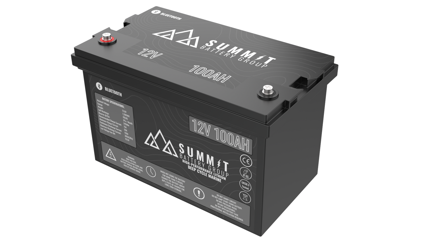 Summit Battery 12V 100AH Dual Purpose Marine Lithium Battery