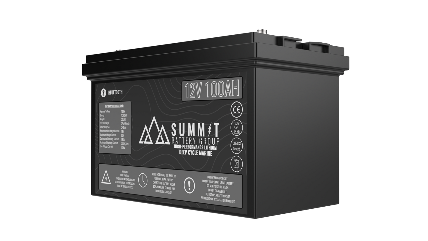 Summit Battery 12V 100AH Dual Purpose Marine Lithium Battery