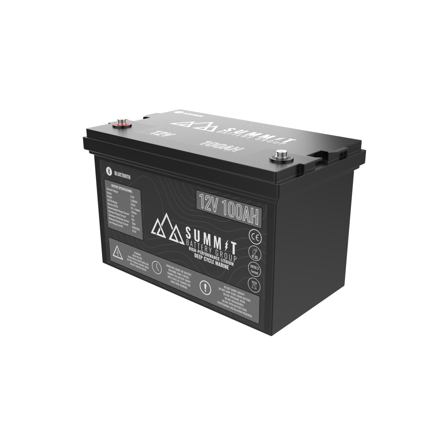 Summit Battery 12V 100AH Dual Purpose Marine Lithium Battery